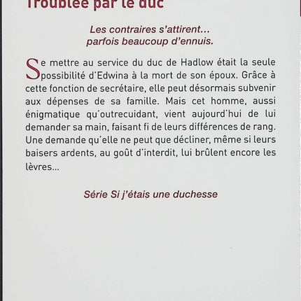 Si J’étais Une Duchesse Tome 4 – Troublée par le Duc – Megan Frampton – Romance historique Regency et passion aristocratique - Livre