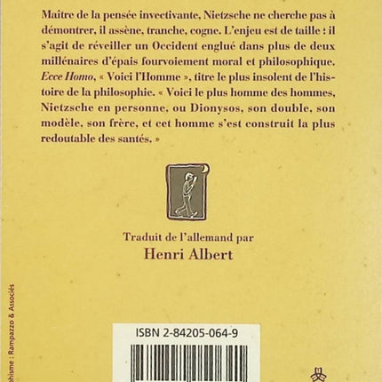 Ecce Homo - Comment on devient ce que l'on est - Friedrich Nietzsche - Philosophie d'occasion - Livre