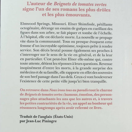 Nous irons tous au paradis – Fannie Flagg – Roman feel-good drôle et émouvant - Livre