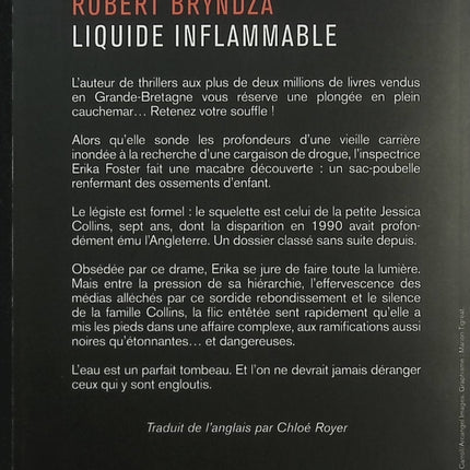 Liquide inflammable - Erika Foster Tome 3 - Robert Bryndza - Thriller - Polar - Cold Case - Meurtre d’enfant - Livre