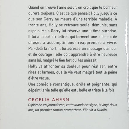 PS : I Love You - Cecelia Ahern - Romance contemporaine d'occasion - Roman émotion et résilience - Livre