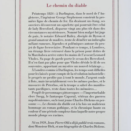 Le Chemin du diable – Jean-Pierre Ohl – Roman historique et mystère littéraire - Livre