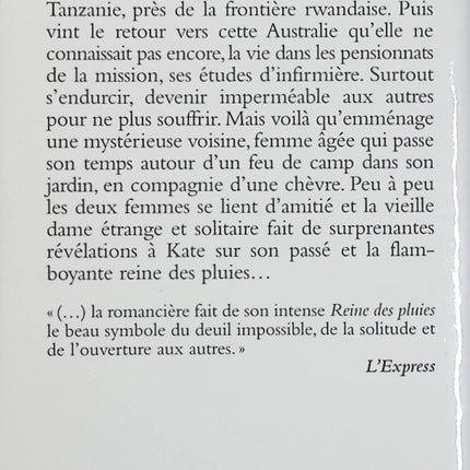 La Reine des pluies – Katherine Scholes – roman africain, aventure, amour, Afrique, nature et destins croisés - Livre