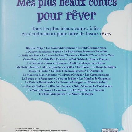 Mes plus beaux contes pour rêver - Collectif - Recueil de contes jeunesse d'occasion - Histoires classiques pour enfants - Livre