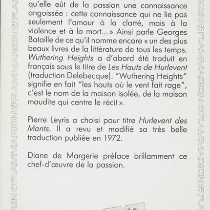 Les Hauts de Hurle-Vent - Emily Brontë - livre