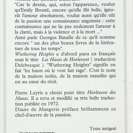 Les Hauts de Hurle-Vent - Emily Brontë - livre