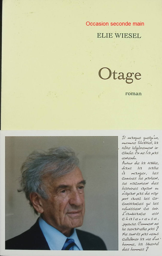 Otage – Elie Wiesel – Récit témoignage captivité mémoire de guerre et condition humaine - Livre