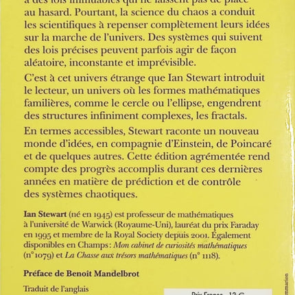 Dieu joue-t-il aux dés ? Ian Stewart – Livre de vulgarisation scientifique sur les mathématiques du chaos, le hasard et les systèmes complexes - Livre