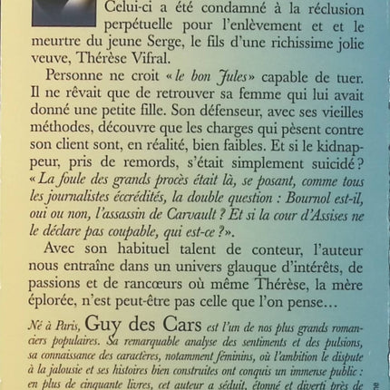 La justicière – Tome 14 de Guy Des Cars • Roman policier judiciaire, enquête criminelle, thriller psychologique, suspense judiciaire et intrigue judiciaire captivante - livre