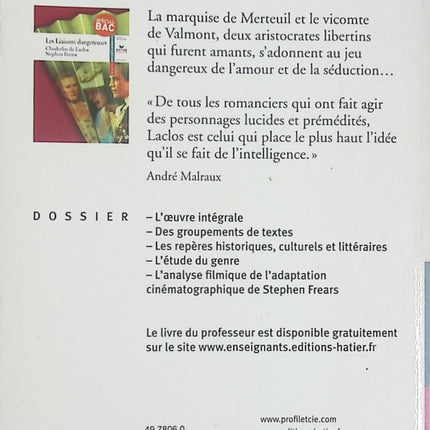 Les Liaisons dangereuses Choderlos de Laclos – roman épistolaire classique - Livre