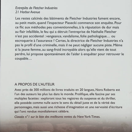 Crimes à Denver – Nora Roberts | Thriller romantique, incendie criminel et enquête policière - Livre