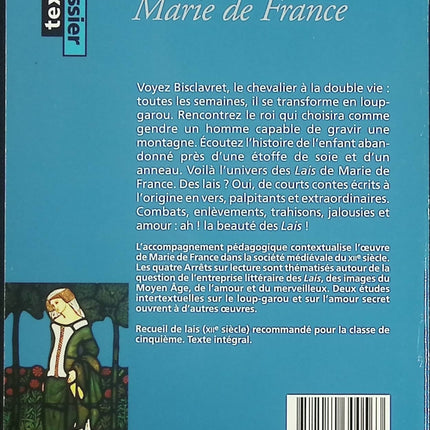 Lais Marie de France – recueil de poèmes médiévaux et récits légendaires - Livre