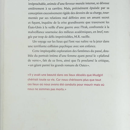 Mudwoman – roman sombre et psychologique – Joyce Carol Oates - Livre
