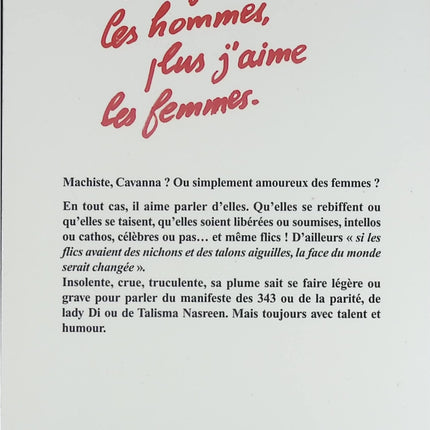Plus je regarde les hommes, plus j'aime les femmes - Essai humoristique et réflexion sociale de Cavanna - Livre
