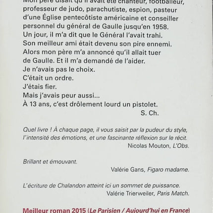 Profession du père Sorj Chalandon – roman contemporain émouvant et intense - Livre