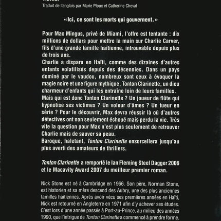 Tonton Clarinette - Une enquête du privé Max Mingus - Roman policier et thriller de Nick Stone - Livre