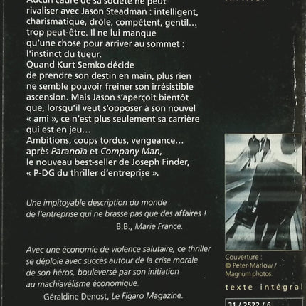 L’Instinct du tueur – thriller haletant de Joseph Finder – suspense, manipulation et traque impitoyable - livre