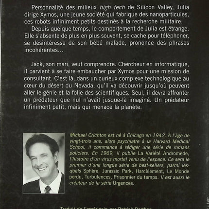 La Proie - Thriller scientifique et aventure technologique de Michael Crichton - Livre