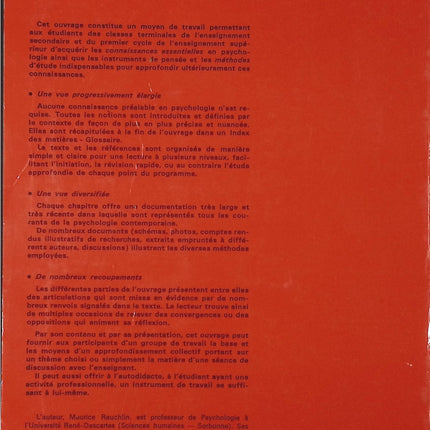 Psychologie – Manuel fondamental de psychologie scientifique par Maurice Reuchlin - Livre