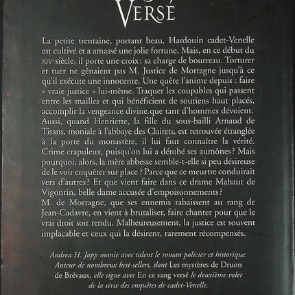 En ce sang versé – thriller historique et enquête médiévale – Andrea H. Japp - Livre