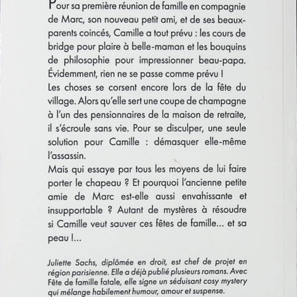 Roman cosy mystery humour enquête familiale Fête de famille fatale – Juliette Sachs - livre