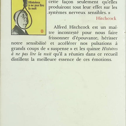 Histoires à ne pas lire la nuit – Nouvelles policières et fantastiques – Alfred Hitchcock - livre