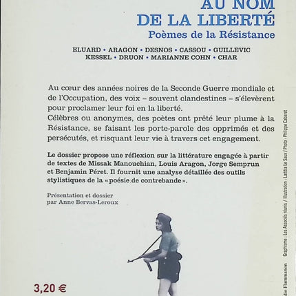 Au nom de la liberté – poèmes émouvants de la Résistance française - Livre