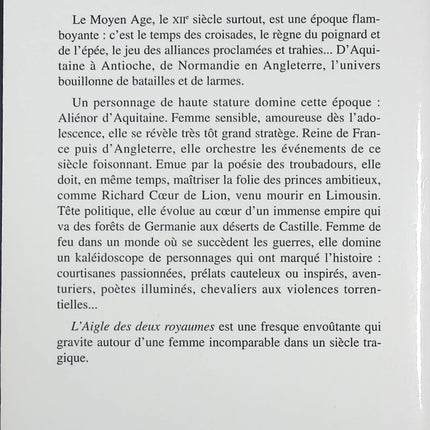 L'aigle des deux royaumes Michel Peyramaure roman historique épique et captivant - Livre