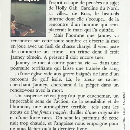 Une femme traquée – roman policier de Caroline B. Cooney – suspense et thriller – livre d’occasion - livre