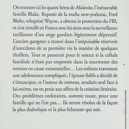 Roman policier comédie thriller – Malavita encore Tonino Benacquista - Livre