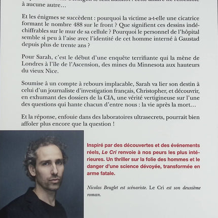Le Cri – thriller psychologique glaçant et enquête nordique – Nicolas Beuglet - Livre