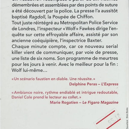 Ragdoll – thriller haletant et sombre de Daniel Cole - Livre