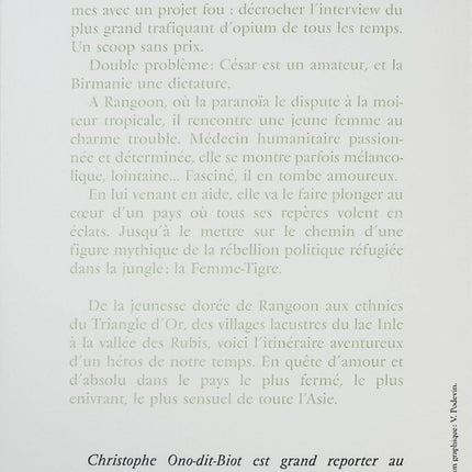 Birmane - Prix Interallié 2007 Christophe Ono-Dit-Biot roman contemporain politique et intrigue - Livre