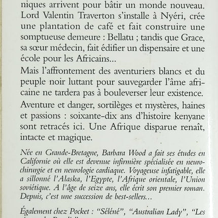 Roman contemporain aventure et destin féminin – African Lady Barbara Wood - Livre