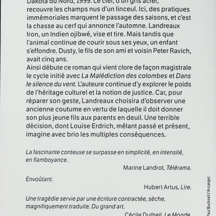 Roman contemporain autochtone USA LaRose Louise Erdrich drame familial identité amérindienne livre occasion - Livre