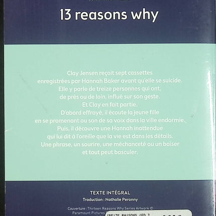 Thirteen Reasons Why – Jay Asher – roman contemporain adolescence drame harcèlement scolaire - Livre