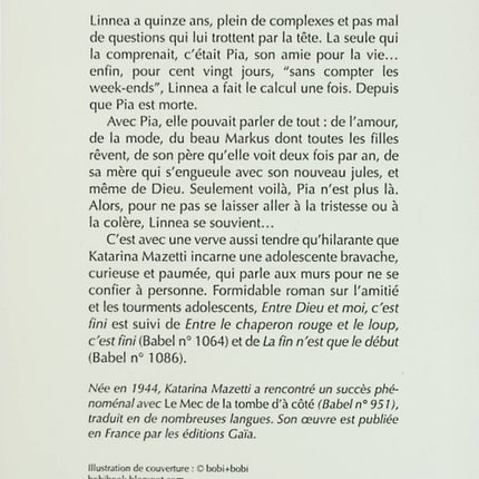 Entre Dieu et moi, c’est fini – Katarina Mazetti – roman contemporain humour religion quête de sens - Livre