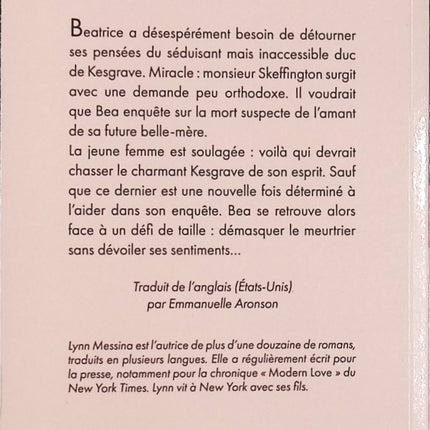 Une infâme trahison – Lynn Messina – roman contemporain humour intrigue société secrets - Livre