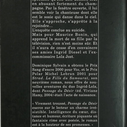 La Fille du Samouraï – Dominique Sylvain – roman policier enquête féminine thriller français - Livre