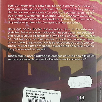 Dis-moi oui – Amélie Wojtkow – roman romance contemporaine rencontre coup de foudre New York - Livre