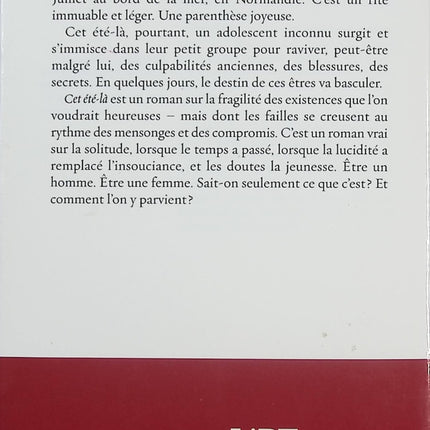 Cet été-là – Véronique Olmi – roman contemporain drame amitié secrets vacances - Livre