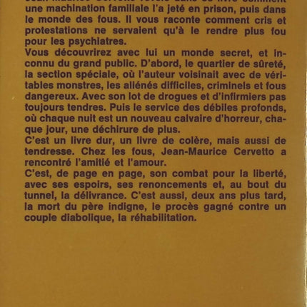 Quatre ans dans l’enfer des fous – Jean-Maurice Cervetto | Témoignage et récit psychologique - livre
