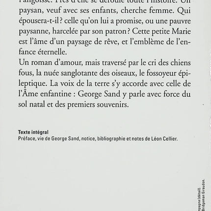 La Mare au Diable – George Sand – roman champêtre classique amour campagne occasion - Livre