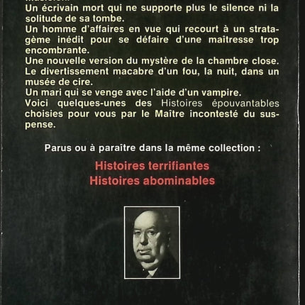 Hitchcock présente Histoires épouvantables Alfred Hitchcock recueil horreur suspense frissons et mystère - Livre