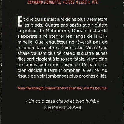 Thriller policier Australie L’Affaire Isobel Vine Tony Cavanaugh enquête disparition suspense livre occasion - Livre