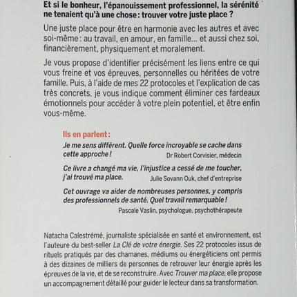 Développement personnel Trouver ma place Natacha Calestrémé 22 protocoles bonheur confiance en soi livre occasion - Livre