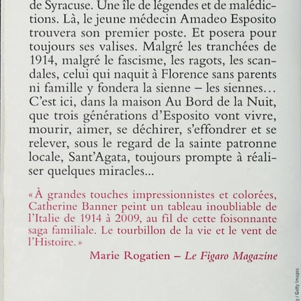 La Maison au bord de la nuit – Catherine Banner – roman saga familiale Italie secrets île méditerranée drame générationnel d’occasion - Livre