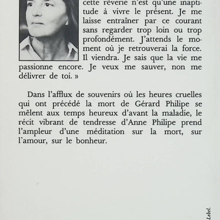 Le Temps d’un soupir – Anne Philipe – récit autobiographique amour et deuil - Livre