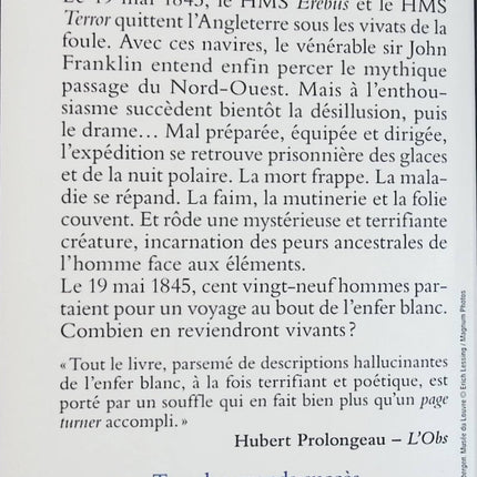 Terreur – Dan Simmons – Roman historique fantastique et horreur d’occasion - Livre