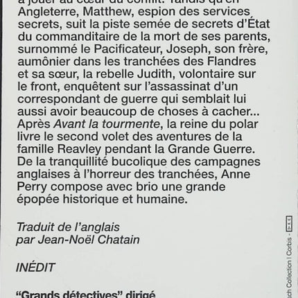 Le temps des armes – Anne Perry – roman policier historique enquête victorienne - Livre